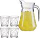 Luminarc Kaleido carafe 1.6 litre - 6 water glasses 240 ml - glass - dishwasher safe