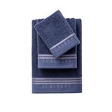 Scalpers Badhanddoekenset (make-uptafel 30 x 50 cm + handen 50 x 90 cm + bad 70 x 140 cm) 450 g/m² van katoen blauw met grijs Home