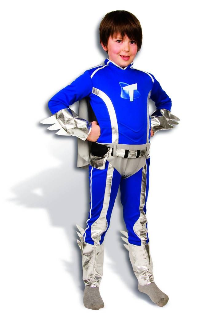 Mega Mindy Mega Toby - Kindercarnavalskostuum - Blauw/Zilver - Nylon - 3-8 Jaar