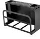 Porte-couteaux - Bloc à couteaux sans couteaux - Acier au carbone - Support pour couverts et planche à découper (fente 4,5 cm) - Montage mural et sur table - 25 kg - Noir