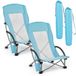 Vevor Campingstoelen, Opklapbare Stoelen, Draagvermogen 150kg, Visstoel met Hoge Rugleuning, Bekerhouder, Mesh Rugleuning, Draagtas en Extra Brede Zitting, Strandstoelen voor Buitenactiviteiten en Vissen, 2 Stuk, Lichtblauw