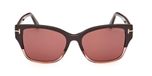 Tom Ford Elsa Ft 1108 Lunettes de Soleil Femme Papillon Marron 55mm