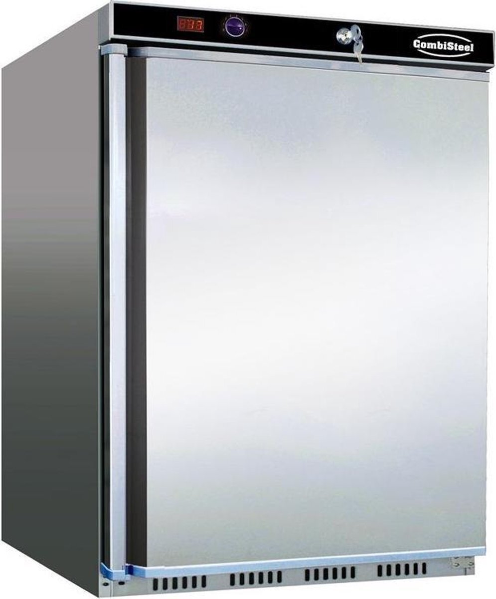 - Geluidsarme mini koelkast | 130 liter | RVS rvs