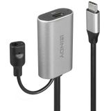 LINDY 43271 USB-kabel USB 3.2 Gen1 USB-C stekker, USB-C bus 5.00 m Zwart