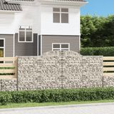 Maison Exclusive - Geknoopte gaasbakken, 17 stuks, 300x50x140/160 cm, verzinkt staal