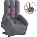 Fauteuil Relax Fauteuil De Massage Inclinable Gris Foncé Tissu