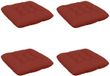 vidaXL - Coussin d'assise - VIANEN - 4 - pièce - 100% - Polyester - Rouge - 50 - x - 50 - x - 12 - cm