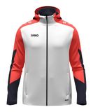 Jako Dynamic Jas Met Kap Kinderen - Wit / Koraal / Marine | Maat: 164