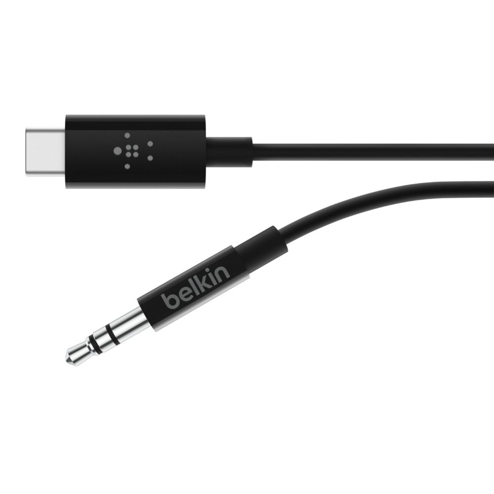 Belkin RockStar 3.5mm Audio Cable with USB-C Connector - Black
