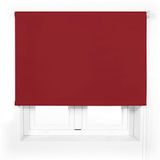 Blindecor Premium lichtdoorlatend rolgordijn op maat | donkerrood | Rollo 130 x 165 cm