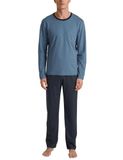 CALIDA Heren Pyjama Lang Blauw/Donkerblauw Katoen Maat L