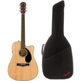 Fender CD-60SCE Natural guitare folk électro-acoustique + housse