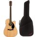 Fender CD-60SCE Natural guitare folk électro-acoustique + housse