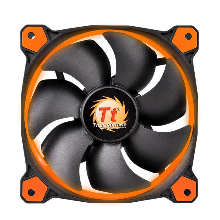 Thermaltake Riing 14 - Case Fan - 140 mm - Black, Orange