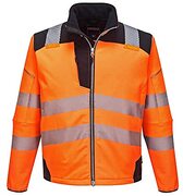 Portwest T402OBRM Vision Hi-Vis Softshell Jacket, Medium, Orange/Black