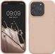 kwmobile telefoonhoesje geschikt voor Apple iPhone 16 Pro Max - Hoesje met siliconen coating - Smartphone case in kokosmelk
