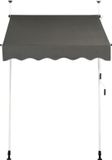 COAST™ Uitbreidbare luifel Zonbescherming met Crank Hoogte -Aanvullend luifel 150 x 120 cm - Grijs