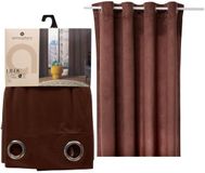Atmosphera Gordijn Lilou - 2x - L260 x B140 cm - Bruin - Polyester - Met Ringen