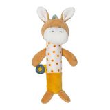 Nattou 595315 Knuffelig met squaker, donker warm beige