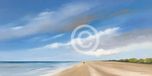 Hans Paus Kunstdruk - Along the Sea I 100x50cm