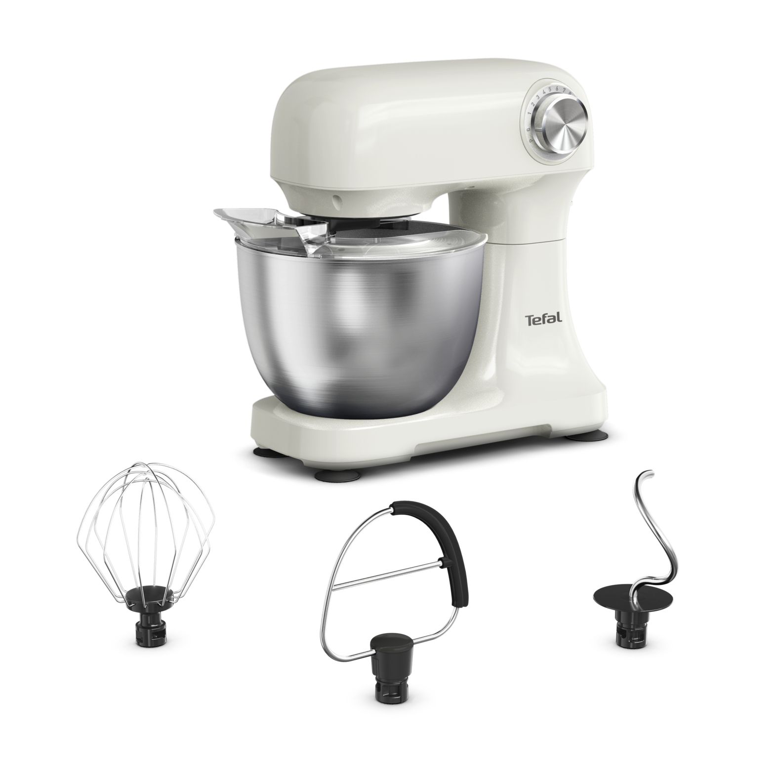 Tefal Bake Easy QB140A Keukenmachine - Wit - 500W - 3.5L - 12 Snelheden