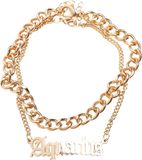 Urban Classics Zodiac Aquarius Enkelbandje L/XL Goudkleurig