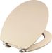 Merkloos Telo Abattant WC - Beige - Plastique - Forme standard - 45 cm de large - 38 cm de long - Universellement applicable - Avec réducteur - Soft-close - Siège déclipsable