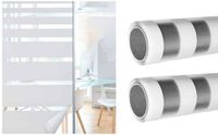 Klemmfix Set van 2 raamfolie, zelfklevend, strepen L x B 200 x 67 cm, zichtwerende folie, anti-uv statische hechting