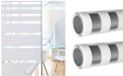 Klemmfix Set van 2 raamfolie, zelfklevend, strepen L x B 200 x 67 cm, zichtwerende folie, anti-uv statische hechting