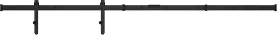 vidaXL Ophangset voor minischuifdeur 122 cm koolstofstaal