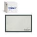 Decora 9260259 Rechthoekige Bakmat van Glasvezel en Siliconen, 585 x 385 mm, Grijs/Wit
