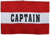 Precision Aanvoerdersband Captain Polyester Rood/wit Maat M