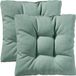 Unyqoos® Set de 2 coussins de chaise – coussins d'assise confortables pour chaises de jardin, chaises de cuisine et chaises de salle à manger, 40 x 40 x 6 cm, mélange de coton, turquoise clair, adapté à une utilisation intérieure et extérieure, lavable à 40°C