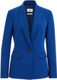 WE Fashion Dames nauwsluitende blazer - Marly - Blauw - Maat 40
