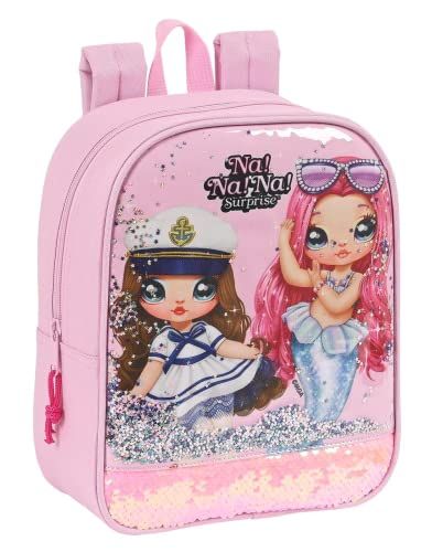 Safta - Rugzak Guarderia Adapt. Trolley Nanana Sparkles 22 x 27 x 10 cm, roze (612264232)