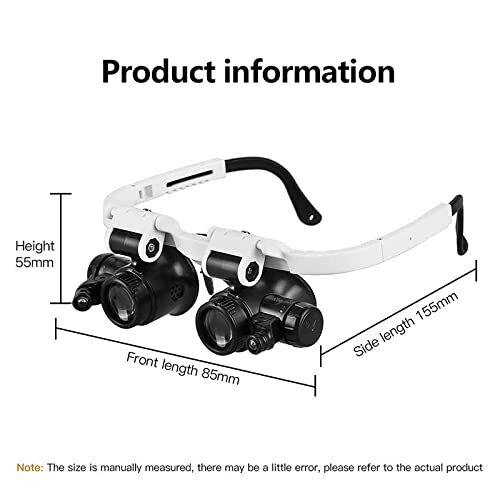 XuuSHA Handheld Digitale Microscoop accessoires 2LED Head-Mounted Vergrootglas Verlichtende Microscoop Hoofdband LED Lamp Microscoop accessoires