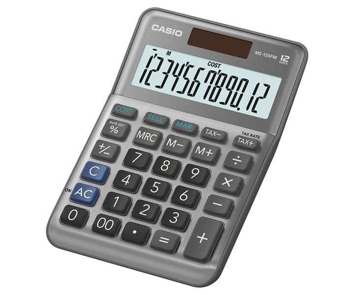 Casio MS-120FM Desktop Calculator - 12 Digit - Black