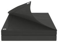 vidaXL Zeil met oogjes, antracietgrijs, 3 x 6 meter, 90 g/m², PE