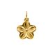 Lucardi - Dames Stalen goldplated bedel bloem - Hanger - Staal - Goudkleurig