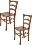t m c s Tommychairs Venice - Eetkamerstoelen - Set van 2 - Licht Walnoot - Hout