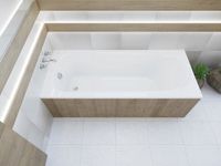 Badland MEDIUM ligbad 190 x 80 cm wit met styropor ombouw