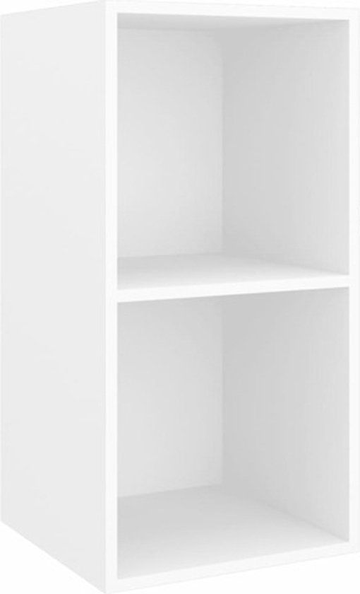 vidaXL Tv-wandmeubel - 37x37x72 cm - Bewerkt hout - Wit