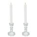 Atmosphera Decoglass Candle Holder - 2x - For Dinner Candles - Glass - Transparent - 7 x 11 cm