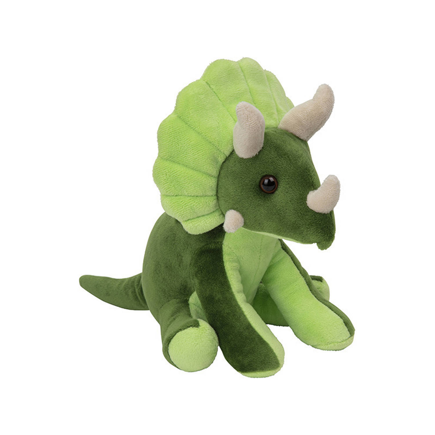 Nature Planet Pluche knuffel dinosaurus Triceratops van 20 cm - Knuffeldieren speelgoed