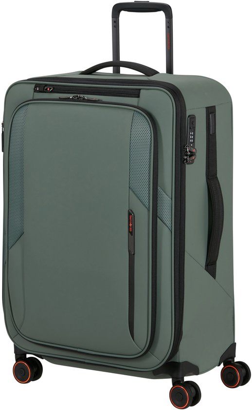 Samsonite Koffer - Glazed spinner 67/24 (4 wiel) lichtgewicht koffer - 44 x 67 x 30/33 cm - uitbreidbaar - Sage green - 94 l