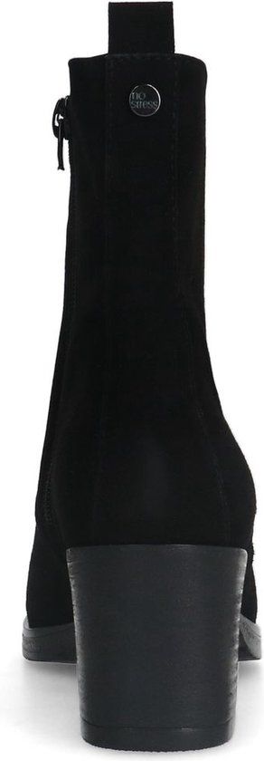 No Stress Dames Enkellaarsjes Zwart Suède Hak 5-7 cm Maat 38