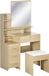 Homcom Ensemble de coiffeuse - Panneau de particules - 80x38x143cm - Bois naturel