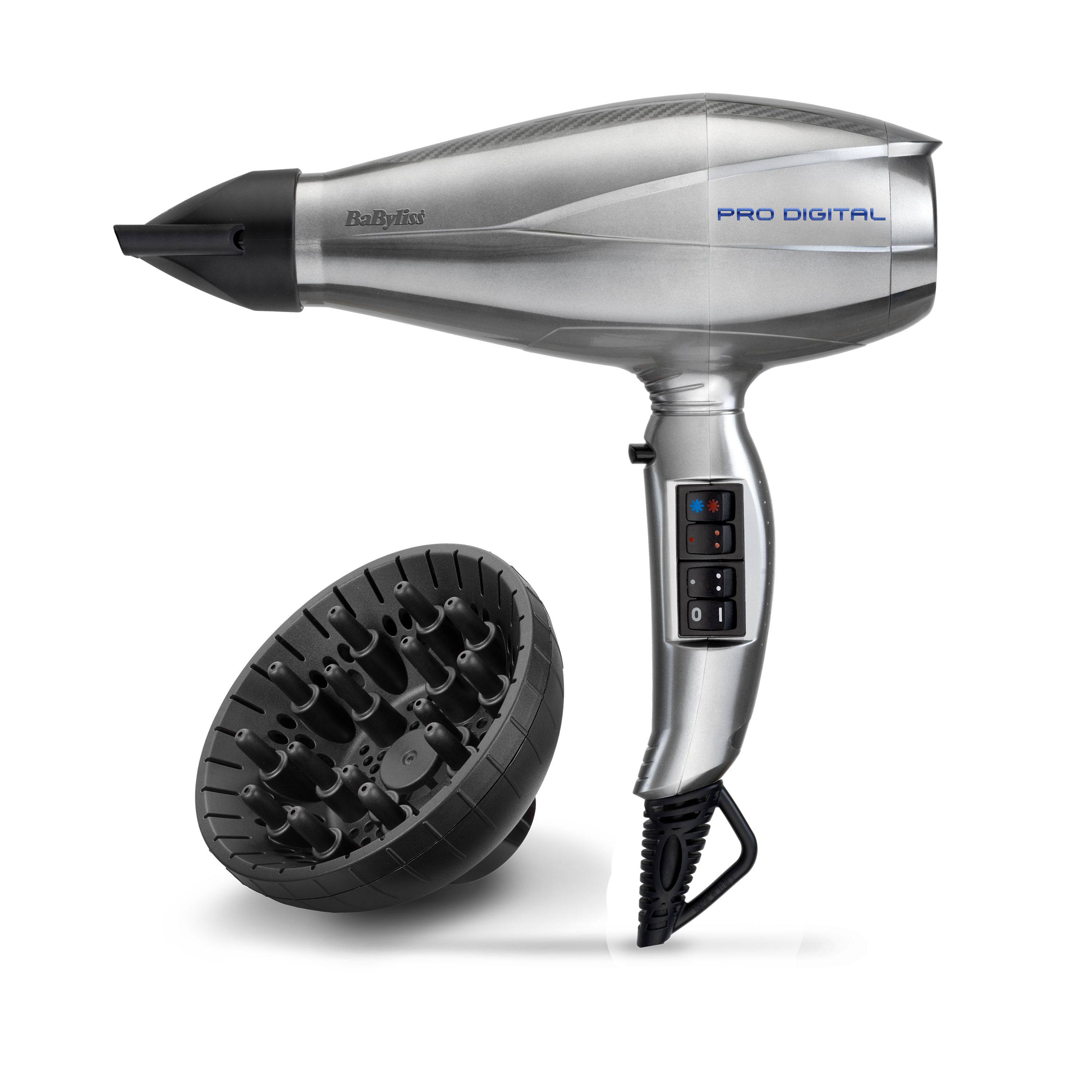 BaByliss Pro Digital Haardroger - 2200W - Grijs/Zilver