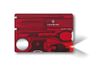 Victorinox Taschenmesser Swiss Card Lite (13 Funktionen, LED-Licht, Lupe) rot transparent