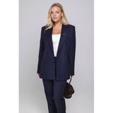 Accentil double breasted blazer met krijtstreep - donkerblauw